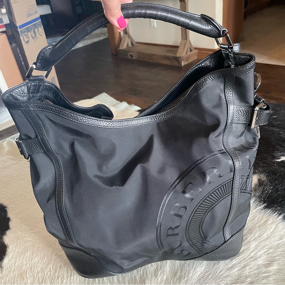 Burberry Black Leather Tote Bag - Picture 2 of 14